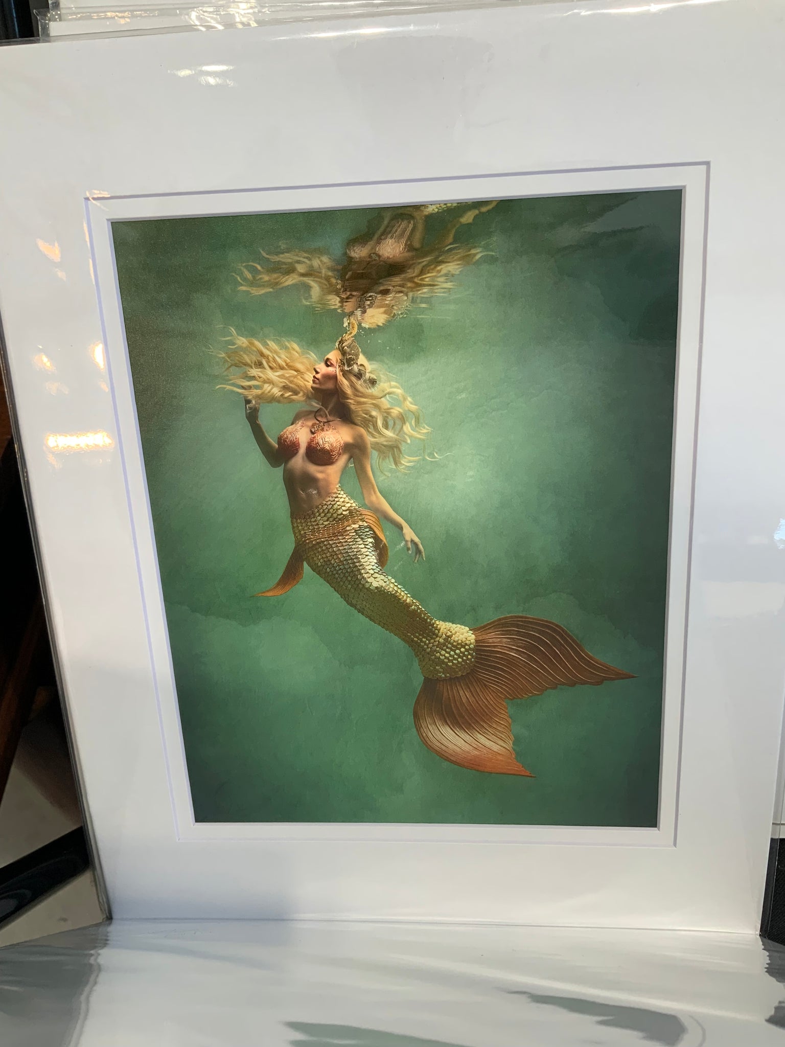 8x10 Fine Art Print Golden Mermaid
