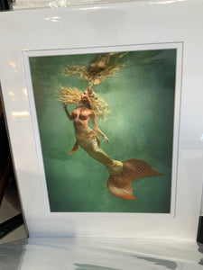 8x10 Fine Art Print Golden Mermaid