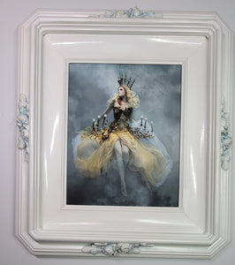 SOLD 8x10 December Limited Edition Print in Vintage White Frame