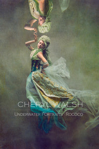 40x60 Unframed Rosewater Mermaid 02 in large gold frame – Cheryl Walsh