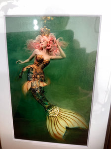 8x10 Print Fiori Gold Mermaid